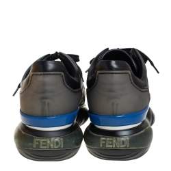 Fendi X Fila Black Leather Fila Mania Sneakers Size 40