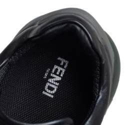 Fendi X Fila Black Leather Fila Mania Sneakers Size 40
