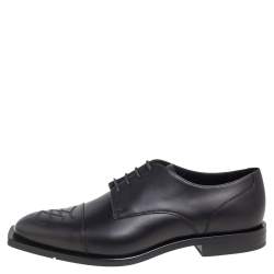 Fendi Black Leather Lace Up Oxfords Size 43