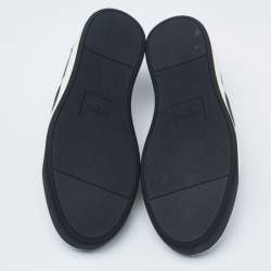 Fendi Black Leather Slip On Sneakers Size 44