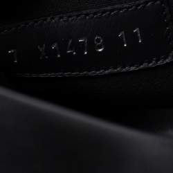 Fendi Black Canvas Strapped  Embossed FF Logo Slide Size 45 