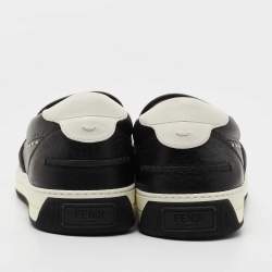 Pre Owned Fendi Black Leather Slip On Sneakers Size 44