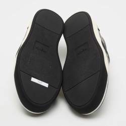 Pre Owned Fendi Black Leather Slip On Sneakers Size 44