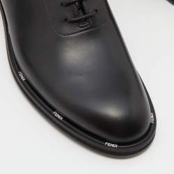 Fendi Black Leather Lace Up Oxford Size 42.5