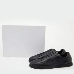 Pre Owned Fendi Black Leather Low Top Sneakers Size 41.5