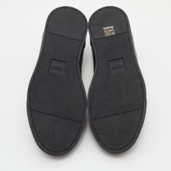 Pre Owned Fendi Black Leather Low Top Sneakers Size 41.5
