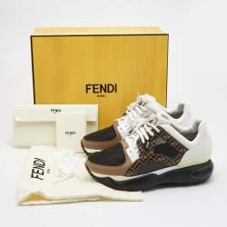 Fendi Multicolor Mesh and Leather Forever Fendi  Low Top Sneakers Size 41