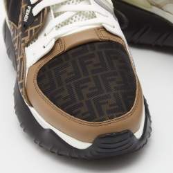 Fendi Multicolor Mesh and Leather Forever Fendi  Low Top Sneakers Size 41