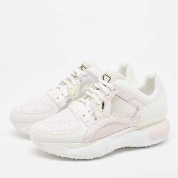 Fendi Multicolor Mesh and Leather Forever Fendi Low Top Sneakers Size 42 
