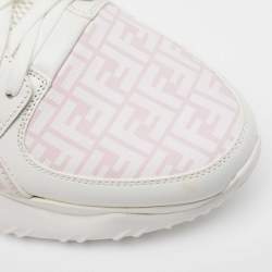 Fendi Multicolor Mesh and Leather Forever Fendi Low Top Sneakers Size 42 