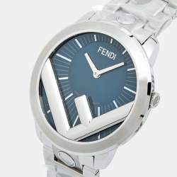 Fendi Blue Stainless Steel Runway F711013000 Men's Wristwatch 41 mm