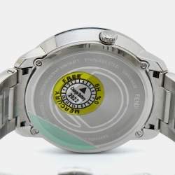 Fendi Blue Stainless Steel Runway F711013000 Men's Wristwatch 41 mm