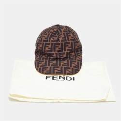 Fendi Brown/Black Monogram Canvas Baseball Cap 