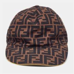 Fendi Brown/Black Monogram Canvas Baseball Cap 
