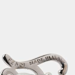 Fendi Karligraphy FF Silver Tone Cufflinks