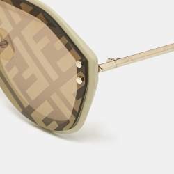 Fendi Brown/White Zucca FF M0039/S Fabulous Shield Sunglasses