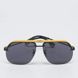 Fendi Black/Yellow FF M0095/G/S Frame Aviators Sunglasses