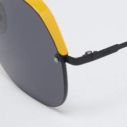 Fendi Black/Yellow FF M0095/G/S Frame Aviators Sunglasses