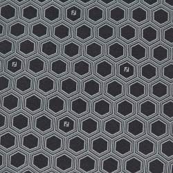 Fendi Grey Honeycomb Patterned Silk Tie