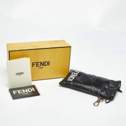 Pre Owned Fendi Black FE 401001 Square Sunglasses