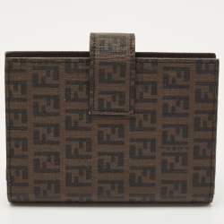 Pre Owned Fendi Tobacco Zucchino Coated Canvas Forever Agenda Cover