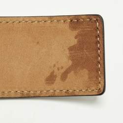 Pre Owned Fendi Roma 1925 100 CM Buckle Belt Black Zucca Coated Canvas