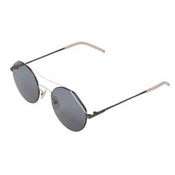 Pre Owned Fendi Black Tone & Pink/ Grey M0042/S Round Sunglasses