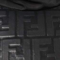 Fendi Black FF Logo Embossed Baseball Cap One Size