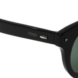 Fendi Black/Green FF 0214/S Round Sunglasses