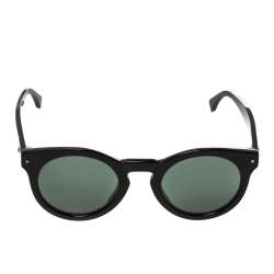 Fendi Black/Green FF 0214/S Round Sunglasses