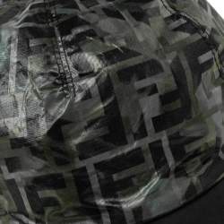 Fendi FF Camouflage Printed Synthetic & Leather Baseball Cap 