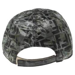 Fendi FF Camouflage Printed Synthetic & Leather Baseball Cap 