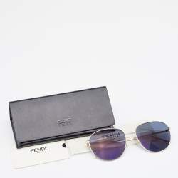 Fendi Gold Tone/ Blue FF 0379/G/S Aviator Sunglasses