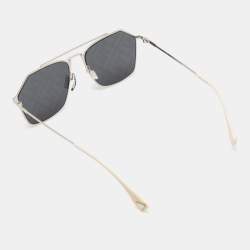 Fendi Silver Tone/Grey Zucca Mirrored M0022 Aviator Sunglasses
