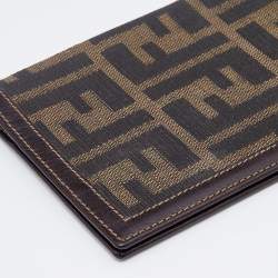 Fendi Brown Zucca Canvas and Leather Passport Holder