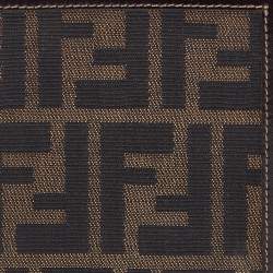 Fendi Brown Zucca Canvas and Leather Passport Holder