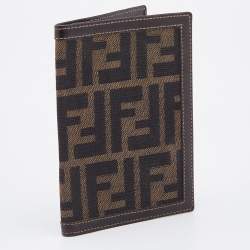 Fendi Brown Zucca Canvas and Leather Passport Holder
