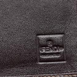 Fendi Brown Zucca Canvas and Leather Passport Holder