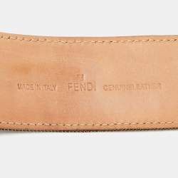 Fendi Tobacco Zucca Canvas FF Buckle Belt 100CM