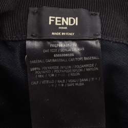 Fendi Black FF Logo Embossed Baseball Cap One Size