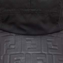 Fendi Black FF Logo Embossed Baseball Cap One Size