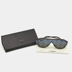 Fendi Black/Grey Monogram FF M0039/G/S Shield Sunglasses