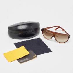 Fendi Brown Gradient FS5018ML Aviator Sunglasses