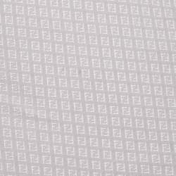 Fendi Grey FF Patterned Silk Tie
