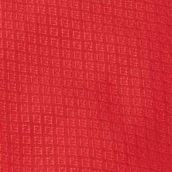 Fendi Red FF Patterned Silk Tie