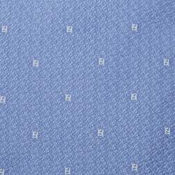 Fendi Blue FF Pattern Silk Tie