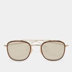 Fendi Gold Tone/Brown Mirrored M0060/S Oval Sunglasses