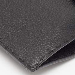 مملوكة مسبقًا Fendi Black Selleria Leather Wristlet Clutch