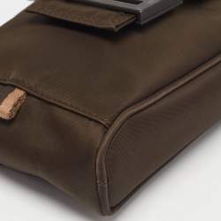 Fendi Green Nylon FF Phone Crossbody Bag