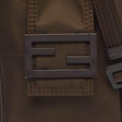 Fendi Green Nylon FF Phone Crossbody Bag